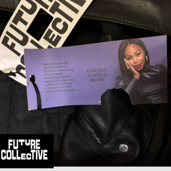 NWT Future Collective Kahlana BB Faux Leather Asymmetrical Mini Skirt 4 - Picture 12 of 15